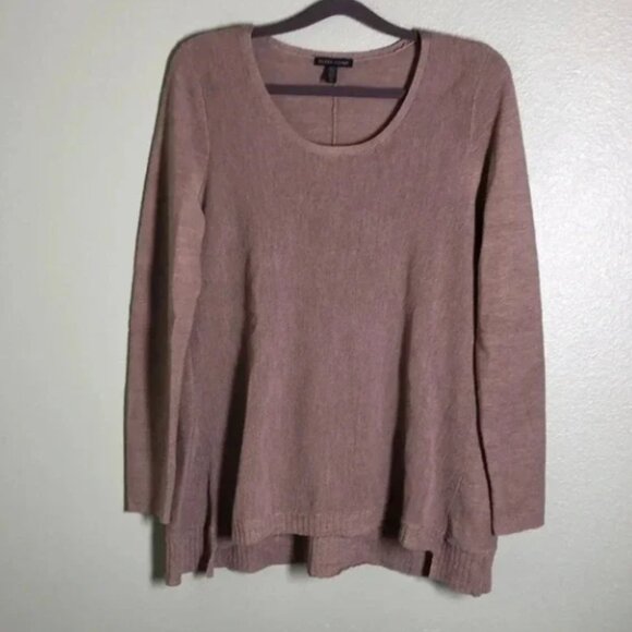 EILEEN FISHER Beige Moreno Wool Sweater - Picture 1 of 3